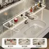Estante de Almacenamiento para Grifo Lavabo Frente al Espejo Estante Vertical de Almacenamiento Estante de Almacenamiento para Cosméticos de Baño Acrílico