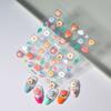 2024 nuevas pegatinas para uñas 5D con relieve de oso kawaii, lindas pegatinas para uñas mixtas, venta al por mayor