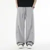 Pantalones anchos de corte relajado, pantalones casuales de corte recto, versátiles, con una caída favorecedora, efecto adelgazante, simples y cómodos, pantalones largos suaves y lujosos para hombre, perfectos para otoño
