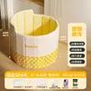 Tina de Baño Portátil Modelo Nuevo con Respaldo, Tina de Baño Redonda Plegable para Adultos Espesa de Temperatura Constante, Aislamiento de Sauna