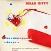 Bolsa de Lápices Auténtica de Hello Kitty Bolsa de Lápices de Lona Hellokitty Gran Capacidad Linda Caricatura Papelería para Estudiantes Bolsa de Lápices