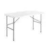 Mesa plegable personalizada de comercio exterior transfronteriza, mesa de comedor rectangular de 1.2 m, mesa de plástico portátil simple para entrenamiento, puesto exterior
