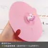 Tapa de Silicona a Prueba de Polvo de Grado Alimenticio con Dibujos Animados y Ranura para Taza de Té, Ecológica, Puede Sostener una Cuchara, Tamaño Grande, Taza de Desayuno, Amazon