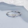 Anillo de diamantes en forma de corazón de plata de ley 925, estilo sencillo INS, con diamantes en forma de corazón hueco, R00202