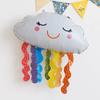 Smiley White Cloud Balão de Filme de Alumínio Novo Tassel White Cloud Balão de Festa de Aniversário das Crianças Balão de Decoração Atacado