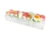 Caja acrílica para arreglos florales, caja personalizada transparente para flores hidropónicas, jarrón de mesa para comedor, decoración de bodas