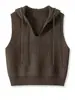 Chaleco de Punto con Capucha para Mujer 2026 Primavera, Otoño e Invierno Nuevo Estilo Chaleco Exterior Holgado Chaqueta sin Mangas de Lana Pura Moderna