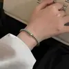 Pulseira Feminina Prata Esterlina S925 Cubo de Açúcar Zircônia Pérola de Imitação Retrô Simples Elegante High-End Zircônia Cintilante Joia de Mão Empilhada