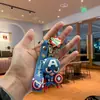 Llavero de Spider-Man de Dibujos Animados PVC Capitán América Iron Man Adornos Marvel Hecho a Mano Bolso de Oficina Colgante