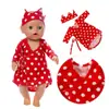 Venta Caliente en Amazon Ropa Linda para Muñecas Nuevos Pijamas con Corona Muñeca American Girl de 18 pulgadas Muñeca de Puntos Rojos