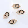 Accesorios para adornos populares cruzados colgante diy incrustado con diamantes de imitación colgante doble geométrico accesorios de adornos de perforación de punto materiales personalizado