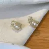 Brincos de Renda Coreana com Pérolas, Brincos Exquisitos da Moda e Versáteis, Luxo Acessível e Design de Ponta, Tendência de Nicho