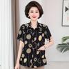 Roupas de Verão para Mulheres de Meia-Idade e Idosas, Camisas de Algodão e Seda para Idosos, Roupas de Primavera para Mães, Looks Plus Size para Avós, Camisas de Manga Longa para Esposas