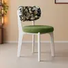 Silla de Comedor Nórdica de Madera Maciza, Silla para Mesa de Comedor del Hogar, Silla de Ocio Minimalista de Lujo Ligero Vintage para Sala de Estar, Comedor, Hotel, Taburete de Tocador