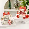 Decoración para Pastel Árbol de Navidad 2025 con Deseos, Figura Tridimensional de Santa Claus, Vela de Estrella de Cinco Puntas, Lazo, Adorno para Insertar