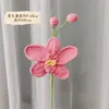 Flor de Phalaenopsis Transfronteriza Regalo de San Valentín Flor Hecha a Mano Flor de Lana Flor Tejida Terminada Venta al por Mayor Flor Tejida Crochet Simulación