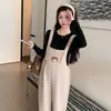 Ropa de Maternidad Otoño/Invierno Conjunto Casual Salida Chequeo Prenatal Overol Mamá Atuendo Estilo de Gama Alta 2026 Nuevo Conjunto de Dos Piezas