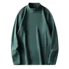 Camiseta Interior de Terciopelo Alemán sin Costuras de Cuello Medio para Hombre en Otoño e Invierno de Cuello Alto Medio Forrada de Polar Engrosada Terciopelo de Doble Cara Manga Larga Trbottomy