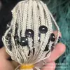 Chaveiro de Nó Plano Tecido à Mão Anel para Bolsa de Corda Alça Curta Corda DIY Escultura em Madeira Joias Corda Atacado