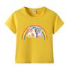 Ropa infantil estampada con pony, camiseta de algodón de manga corta y cuello redondo, verano nuevo, top de algodón para bebé, suministro transfronterizo, venta al por mayor