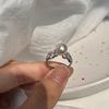 Anillo de perla Shijia de plata esterlina S925 con borde de circón de lujo ligero, anillo de dedo de temperamento de alta gama con apertura de anillo de dedo de comida