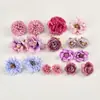 Conjunto de Flores Artificiais Roxas Rosa Peônia Flor Falsa Flor de Seda Acessório de Cabelo Grampo de Cabelo Flor Saco de Dor Decoração