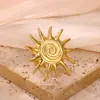Joias Transfronteiriças Europeias e Americanas Anel Aberto de Sol em Aço Inoxidável Moda Simples Luxo Leve Personalidade Joias de Alto Padrão Atacado