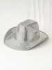 Sombrero de Vaquero Occidental para Hombres y Mujeres, Sombrero de Jazz con Lentejuelas para Escenario, Ala Ancha, Novedoso, Divertido, Estilo Punk, Fiesta Navideña