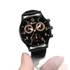 Personalidad creativa negocios ocio tres ojos falsos correa de PU reloj de cuarzo reloj de estudiante esfera exquisita luminoso