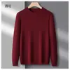 Envío transfronterizo disponible: Suéter de Punto con Cuello Redondo 6608, Color Sólido Hilo Peinado Básico 2