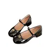 Zapatos Mary Jane Camelia de Otoño para Mujer 2025 Nuevo Brisa Nocturna Zapatos Suaves para Mujer Zapatos de Correa Francesa de Tacón Medio