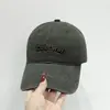 Gorra de béisbol lavada de estilo coreano, nueva gorra con letras bordadas, unisex, combina con todo, informal, para primavera y otoño.