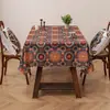 Transfronteiriça Amazon Temu Estilo Étnico Sudeste Asiático Retrô Toalha de Mesa Decoração de Mesa de Jantar Estilo Boêmio Toalha de Mesa de Mesa de Café