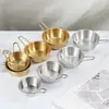 Cuenco coreano de acero inoxidable 304 para vino de arroz, cuenco de arroz, cuenco pequeño para salsa, cuenco para condimentos, cuenco Sierra, utensilios de cocina para acampar, vajilla portátil