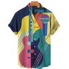 Camisa de Impresión Digital 3D para Hombre Transfronteriza Serie de Estampado Completo Independiente Cardigan Hawaiano LAPARL Hombre