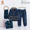 Pijama de isla de forro polar para niños, conjuntos de franela de otoño e invierno para niños, forro polar de coral engrosado para niños mayores, oferta especial de liquidación