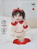 150g Ropa de una pieza acolchada engrosada de otoño e invierno Categoría a Ropa de bebé cálida de algodón Ropa de bebé niña de manga larga para gatear