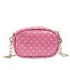 Bolsa Mini Redonda Brilhante da Moda Transfronteiriça para Meninas em Formato de Coração, Bolsa para Pais e Filhos, Bolsa Pequena Transversal de Armazenamento da Moda