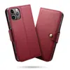 Adecuado para iPhone 11 Cartera de Cuero de Primera Capa Funda de Cuero para Teléfono Móvil Flip de Negocios con Tarjetero Funda Protectora para Apple 11 Pro