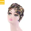 Popular Europeo y Americano Bohemio Plato de Vórtice Flor de Placa Sombrero Turbante Estilo Étnico Sombrero Anudado Moda Retro Sombrero