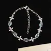 Sensación Fresca ~ Pulsera Ovalada de Flor Exquisita y de Alta Gama Brillante para Mujer, Estilo Coreano, Joyería de Mano Hermosa y de Hada