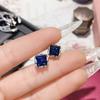 Brincos de Tarraxa Safira do Mar Profundo da série Camellia Gaoding joias designer banhados a ouro 18K brincos flor geométrica multicamadas