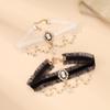 AliExpress novos acessórios moda feminina Colar de renda com borla de pérola corrente de pescoço nicho gargantilha Harajuku