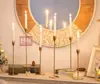 Conjunto Criativo de Velas de Ferro para Casamento Transfronteiriço, Galvanizado a Ouro, Peça Única para Decoração de Casa, Restaurante Ocidental, Bar e Mesa de Jantar
