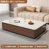 Mueble de TV de Madera Maciza de Pie Lujo Ligero Sala de Estar Uso Doméstico 2026 Nuevo Estilo Apartamento Pequeño Gabinete de Piso Mesa de Café Combinación de Mueble de TV