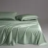 Conjunto de Lençol de Algodão Puro de Fio Duplo com 100 Fios Peça Única Algodão de Fibra Longa Algodão Puro Cama de Casal/Solteiro Dormitório Cor Sólida Conjunto de Três Peças