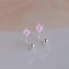 Pendientes con Chapado de Plata 925 Directo de Fábrica Diseño de Nicho de Verano Pendientes con Tapa de Tornillo Lujo Ligero Pendientes de Alta Gama para Mujer