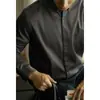 Camisa de Manga Larga Gruesa con Forro Polar, Estilo Old Money, Negocios Casual Ligero, Sin Planchar, para Hombre, Primavera 2026, para Viajar, Cálida