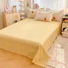 Conjunto de Quatro Peças Classe A de Qualidade Maternidade, Algodão Puro, Produto Genuíno, Adequado para Dormir Diretamente na Cama, Lençol e Capa de Edredom Espessados, Conjunto de Três Peças Estilo Ins Fresco para Dormitório