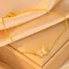 Novo Pulseira Borboleta com Gotejamento de Óleo Luminoso para Mulheres, Design Versátil de Nicho de Luxo Leve, Tornozeleira de Alta Qualidade Fresca e Doce com Incrustação de Diamantes